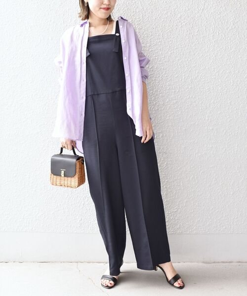 SHIPS（シップス）の「*〈手洗い可能〉ツイルサロペット◆（サロペット/オーバーオール・レディース・ライトグレー/ネイビー/ライトブルー・SMALL/MEDIUM）」の3枚目の写真