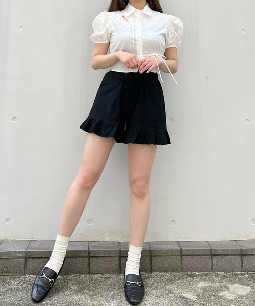 Crea titty&Co. PETIT(クレアティティーアンドコープチ)の「【Crea titty&Co.PETIT】Creaフリルショーパン(その他パンツ・レディース・ホワイト/ブラック・FREE)」の6枚目の写真