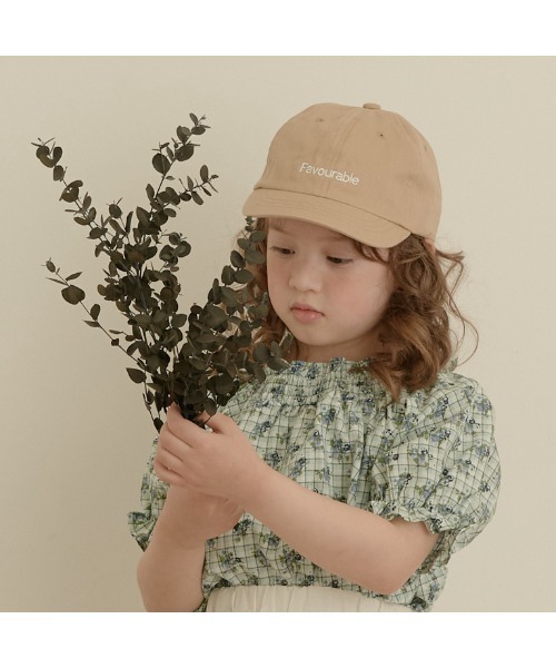 Lycee mine（リセマイン）の「【新ブランド登場】【プチプラ】バックリボンロゴ刺しゅうキャップ（キャップ・キッズ・ブラック/カーキ/ピンク/アイボリー/サックスブルー系/ベージュ・52cm/54cm）」の3枚目の写真