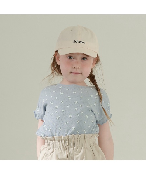 Lycee mine（リセマイン）の「【新ブランド登場】【プチプラ】バックリボンロゴ刺しゅうキャップ（キャップ・キッズ・ブラック/カーキ/ピンク/アイボリー/サックスブルー系/ベージュ・52cm/54cm）」の12枚目の写真