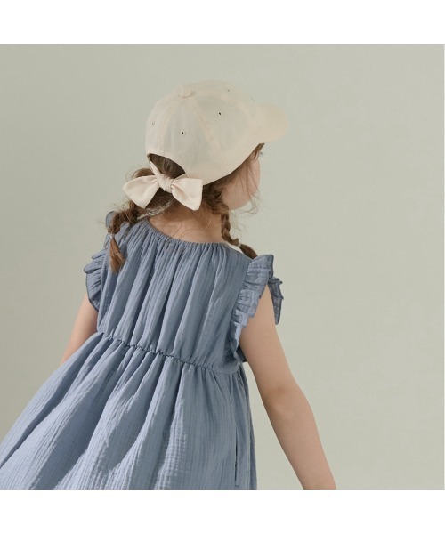 Lycee mine（リセマイン）の「【新ブランド登場】【プチプラ】バックリボンロゴ刺しゅうキャップ（キャップ・キッズ・ブラック/カーキ/ピンク/アイボリー/サックスブルー系/ベージュ・52cm/54cm）」の13枚目の写真