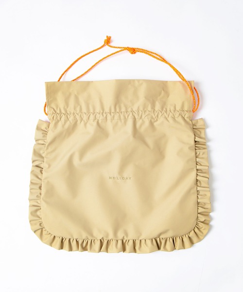 HOLIDAY（ホリデイ）の「NYLON RUFFLE POCHETTE ナイロンラッフルポシェット（ショルダーバッグ・レディース・ブラック/ベージュ/カーキ・ONE SIZE）」の8枚目の写真