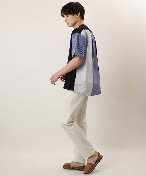 a.v.v（アーヴェヴェ）の「バックシャン切り替えカットソー（Tシャツ/カットソー・メンズ・ブラック/ホワイト・46/48/50）」の10枚目の写真