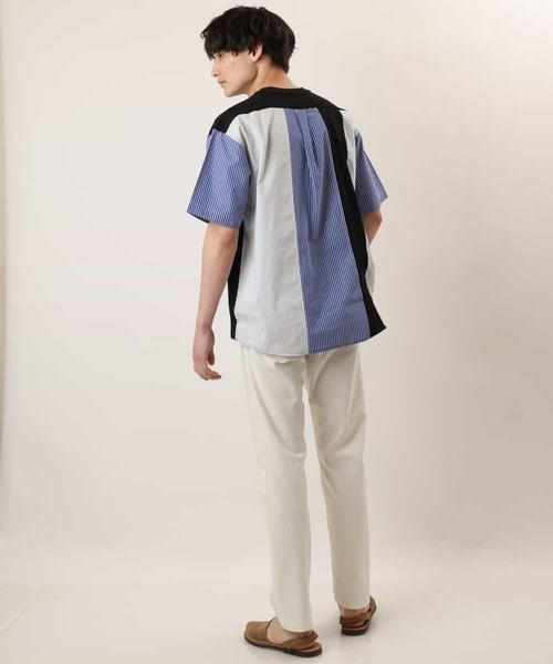 a.v.v（アーヴェヴェ）の「バックシャン切り替えカットソー（Tシャツ/カットソー・メンズ・ブラック/ホワイト・46/48/50）」の19枚目の写真