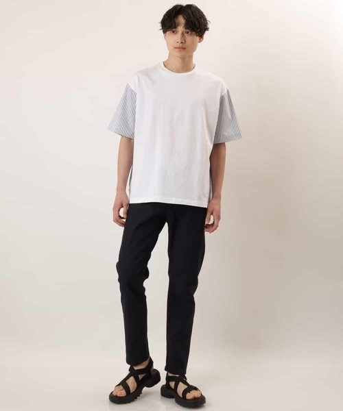 a.v.v（アーヴェヴェ）の「バックシャン切り替えカットソー（Tシャツ/カットソー・メンズ・ブラック/ホワイト・46/48/50）」の15枚目の写真