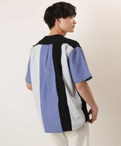 a.v.v（アーヴェヴェ）の「バックシャン切り替えカットソー（Tシャツ/カットソー・メンズ・ブラック/ホワイト・46/48/50）」の14枚目の写真