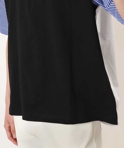 a.v.v（アーヴェヴェ）の「バックシャン切り替えカットソー（Tシャツ/カットソー・メンズ・ブラック/ホワイト・46/48/50）」の12枚目の写真