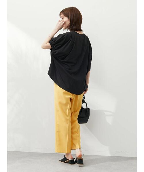 Green Parks(グリーンパークス)の「袖口ゴムカットプルオーバー(Tシャツ/カットソー・レディース・ブラウン/ブルー/ブラック・FREE)」の9枚目の写真