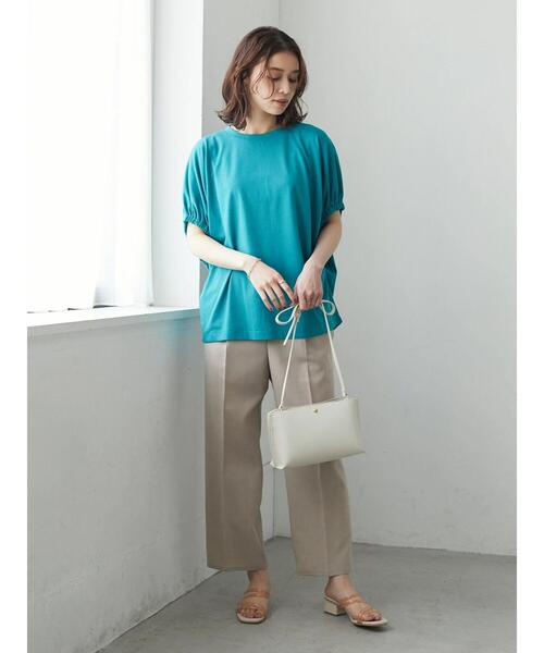 Green Parks(グリーンパークス)の「袖口ゴムカットプルオーバー(Tシャツ/カットソー・レディース・ブラウン/ブルー/ブラック・FREE)」の8枚目の写真