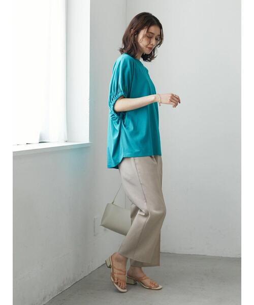 Green Parks(グリーンパークス)の「袖口ゴムカットプルオーバー(Tシャツ/カットソー・レディース・ブラウン/ブルー/ブラック・FREE)」の5枚目の写真