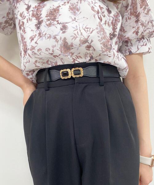 INGNI（イング）の「スクエアパーツゴムベルト（ベルト・レディース・ブラック×シルバー/ブラック×ゴールド・ONE SIZE）」の8枚目の写真