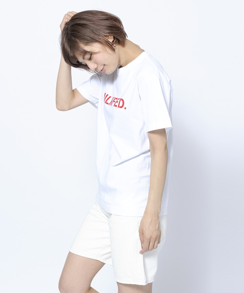 MILKFED.(ミルクフェド)の「S/S BASIC TEE STENCIL (Tシャツ/ロゴ)(Tシャツ/カットソー・レディース・ホワイト/ブラック/ネイビー/オリーブ・MEDIUM/SMALL)」の8枚目の写真