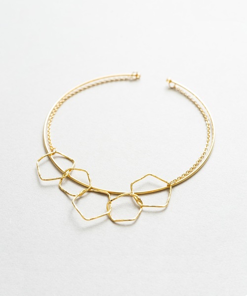 ANOH（アノー）の「レイヤードフープチェーンバングル（バングル/リストバンド・レディース・シルバー/ゴールド・FREE）」の17枚目の写真