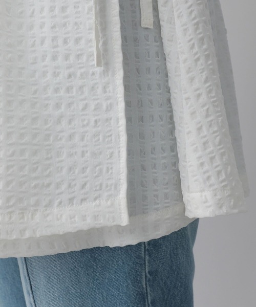 美品　ヴェリテクール　ギンガムチェック　カシュクール　チュニック　羽織 イージーケア カシュクール ギンガムチェック ブラウス le reve