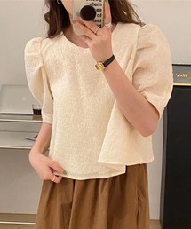 me+em select | ハートガラシアーキルティングパフブラウス(シャツ/ブラウス)