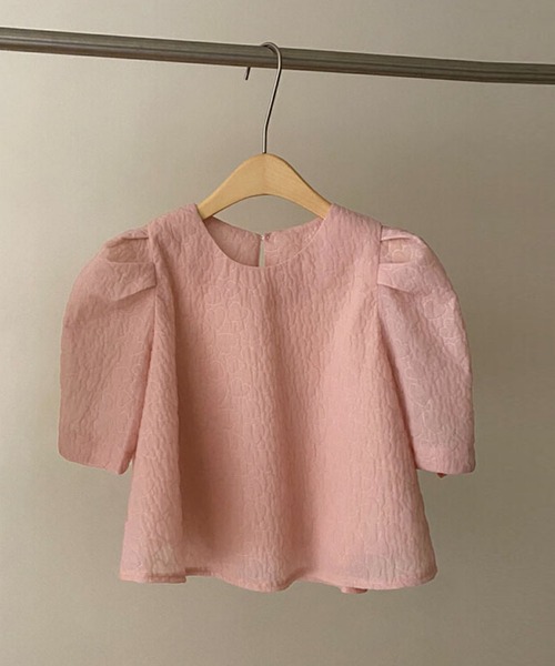 me+em select（ミームセレクト）の「ハートガラシアーキルティングパフブラウス（シャツ/ブラウス・レディース・ピンク/アイボリー・FREE）」の17枚目の写真