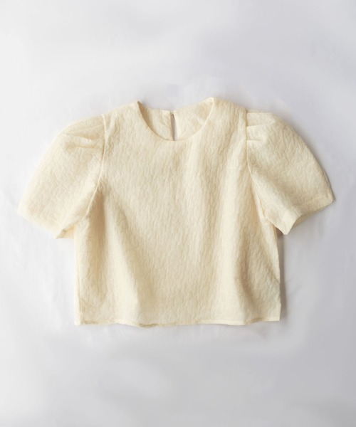 me+em select（ミームセレクト）の「ハートガラシアーキルティングパフブラウス（シャツ/ブラウス・レディース・ピンク/アイボリー・FREE）」の19枚目の写真