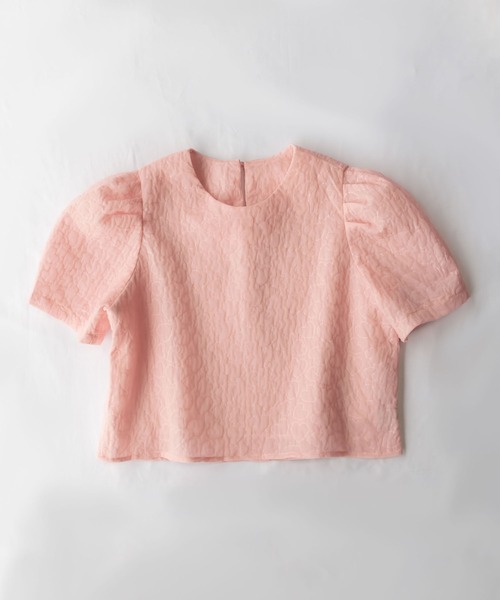 me+em select（ミームセレクト）の「ハートガラシアーキルティングパフブラウス（シャツ/ブラウス・レディース・ピンク/アイボリー・FREE）」の20枚目の写真