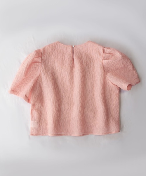 me+em select（ミームセレクト）の「ハートガラシアーキルティングパフブラウス（シャツ/ブラウス・レディース・ピンク/アイボリー・FREE）」の21枚目の写真