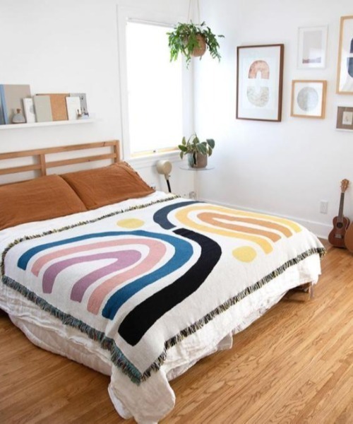 Made in I(メイドインアイ)の「北欧アートファブリックブランケット(ブランケット・レディース・G/H/C/A/F/B/D/I・FREE)」の2枚目の写真