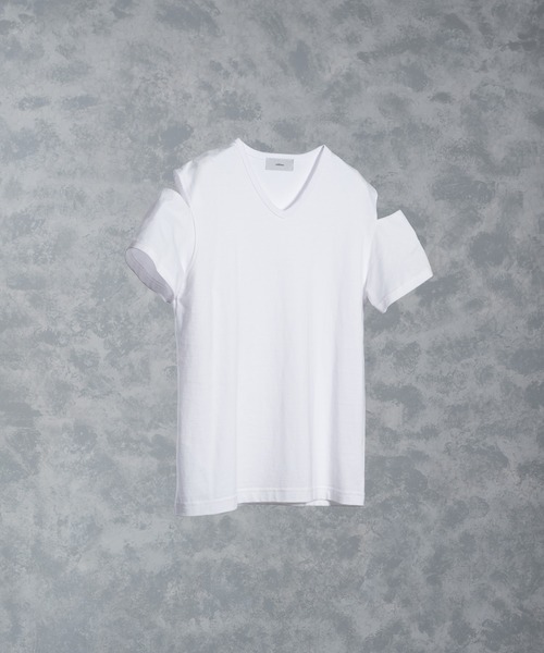 ADRER（アドラー）の「shoulder slit Vneck-T /ショルダースリットVネックTシャツ（Tシャツ/カットソー・メンズ・ホワイト/ブラック・SMALL/MEDIUM/LARGE/X-SMALL）」の16枚目の写真