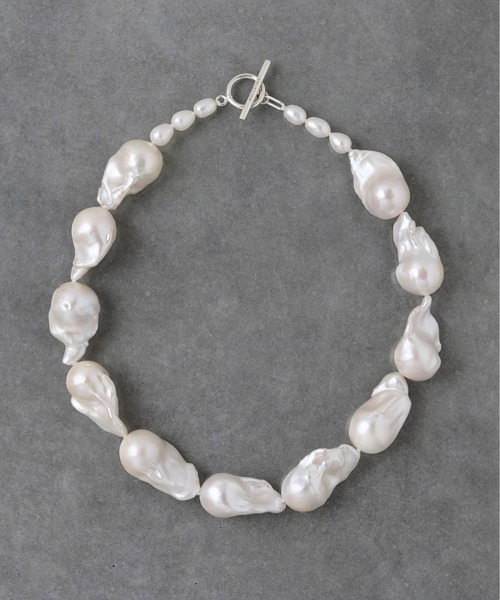 ISOLATION（アイソレーション）の「【ISOLATION / アイソレーション】 Baroque Pearl Necklace / 淡水バロックパール マンテルネックレス（ネックレス・レディース・ホワイト・40cm/45cm）」の10枚目の写真