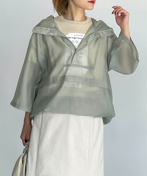PICCIN(ピッチン)の「シアーフーディー(その他アウター・レディース・ブラック/ライトグリーン/テラコッタ・M)」の3枚目の写真