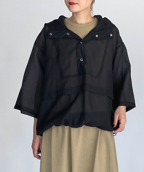 PICCIN(ピッチン)の「シアーフーディー(その他アウター・レディース・ブラック/ライトグリーン/テラコッタ・M)」の4枚目の写真