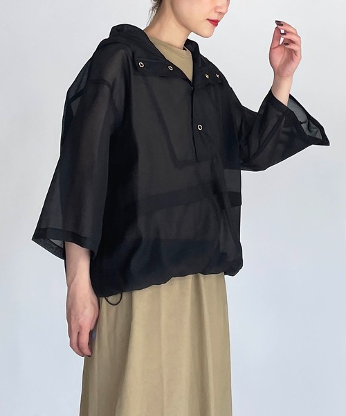 PICCIN(ピッチン)の「シアーフーディー(その他アウター・レディース・ブラック/ライトグリーン/テラコッタ・M)」の5枚目の写真