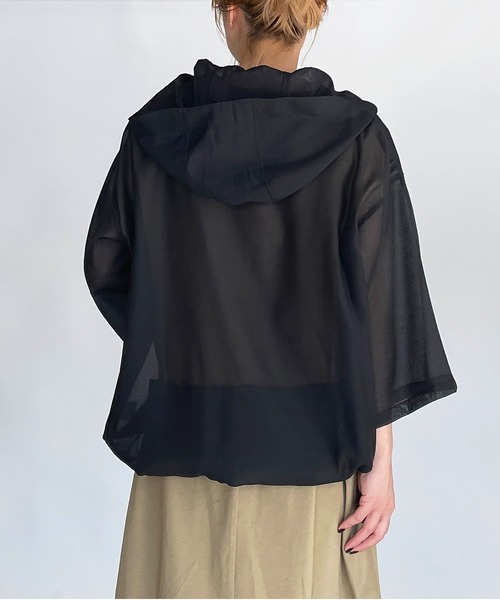 PICCIN(ピッチン)の「シアーフーディー(その他アウター・レディース・ブラック/ライトグリーン/テラコッタ・M)」の6枚目の写真