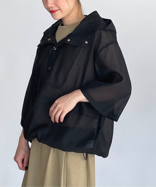 PICCIN(ピッチン)の「シアーフーディー(その他アウター・レディース・ブラック/ライトグリーン/テラコッタ・M)」の7枚目の写真