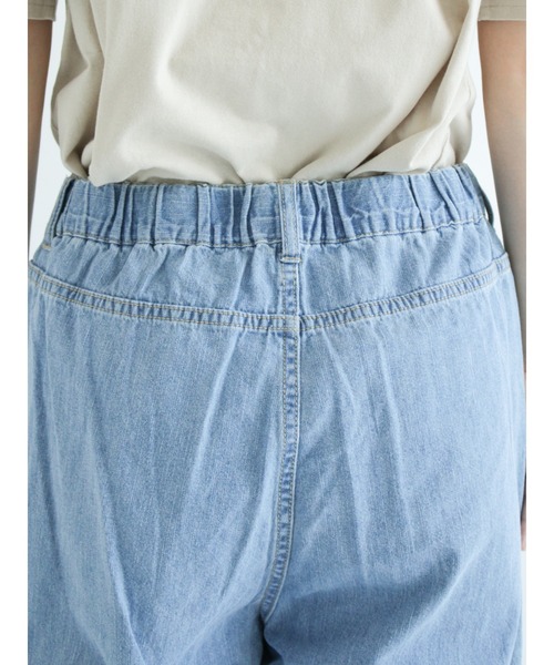 Samansa Mos2（サマンサ モスモス）の「デニムイージーパンツ（デニムパンツ・レディース・サックスブルー/ブルー・ﾌﾘ-）」の15枚目の写真