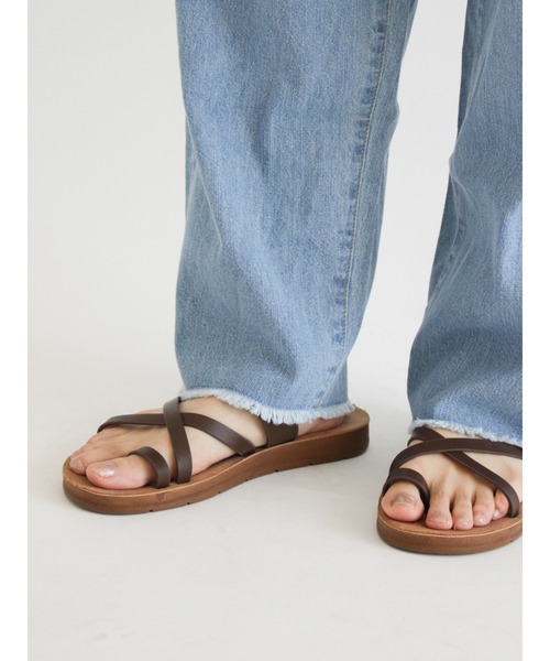 Samansa Mos2（サマンサ モスモス）の「デニムイージーパンツ（デニムパンツ・レディース・サックスブルー/ブルー・ﾌﾘ-）」の18枚目の写真