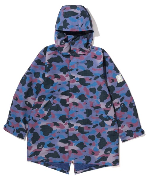 A BATHING APE(アベイシングエイプ)の「GRID CAMO RELAXED FIT FISH TAIL COAT M(モッズコート・メンズ・ブラック/パープル・LARGE/MEDIUM/SMALL/X-LARGE/XX-LARGE)」の2枚目の写真