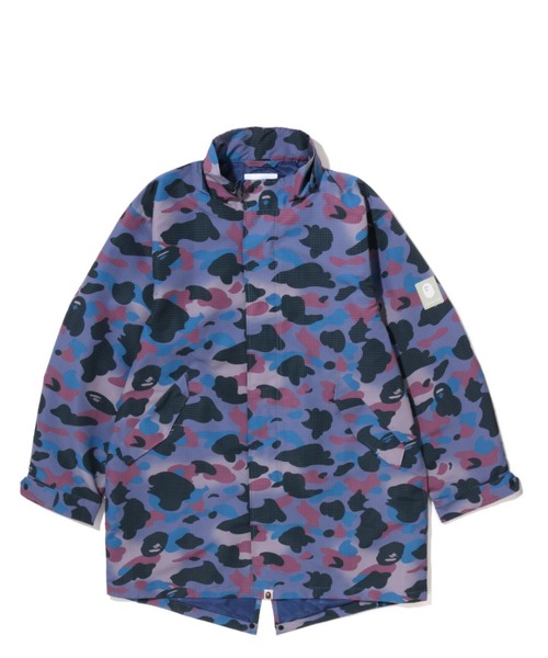 A BATHING APE(アベイシングエイプ)の「GRID CAMO RELAXED FIT FISH TAIL COAT M(モッズコート・メンズ・ブラック/パープル・LARGE/MEDIUM/SMALL/X-LARGE/XX-LARGE)」の4枚目の写真