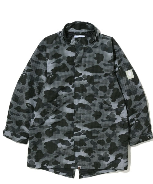 A BATHING APE(アベイシングエイプ)の「GRID CAMO RELAXED FIT FISH TAIL COAT M(モッズコート・メンズ・ブラック/パープル・LARGE/MEDIUM/SMALL/X-LARGE/XX-LARGE)」の3枚目の写真