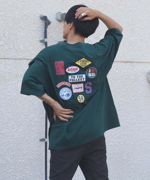 Bling Leads(ブリングリーズ)の「《Bl》ランダムワッペン半袖Tシャツ(Tシャツ/カットソー・レディース・ダークグリーン/ロイヤルブルー/グレイッシュブルー/スミクロ/ホワイト・MEDIUM/LARGE)」の4枚目の写真