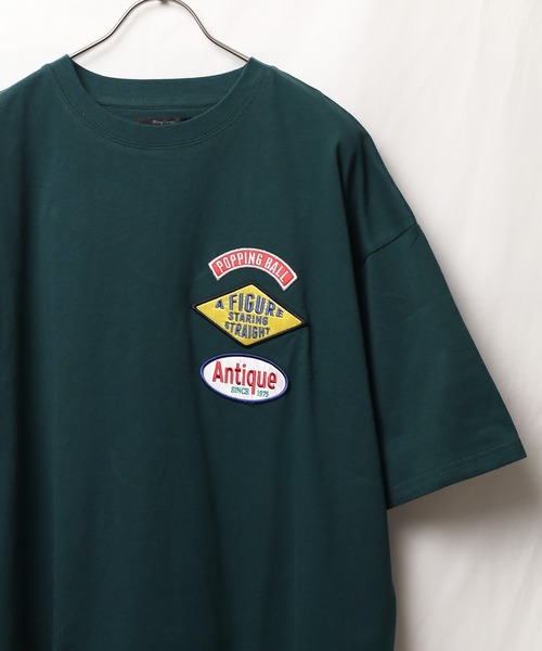 Bling Leads(ブリングリーズ)の「《Bl》ランダムワッペン半袖Tシャツ(Tシャツ/カットソー・レディース・ダークグリーン/ロイヤルブルー/グレイッシュブルー/スミクロ/ホワイト・MEDIUM/LARGE)」の20枚目の写真