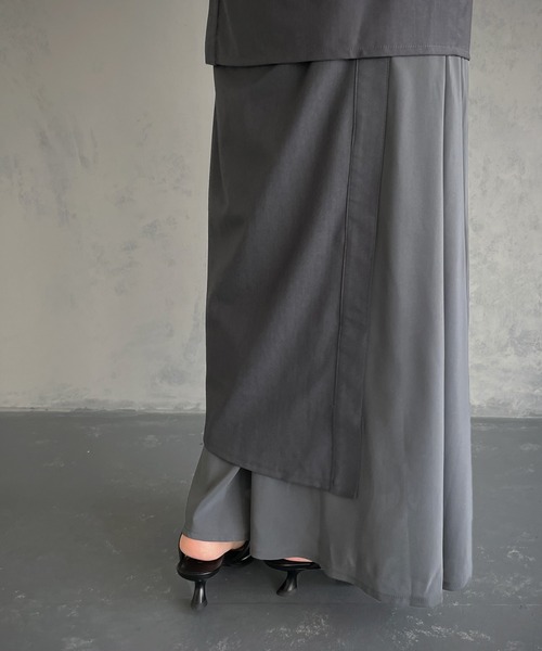 &g'aime（アンジェム）の「【&g’aime】レイヤードスカート（スカート・レディース・チャコールグレー/モカ・FREE）」の16枚目の写真
