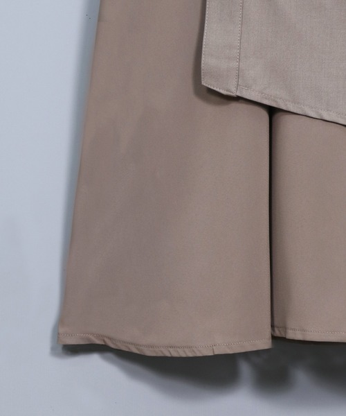 &g'aime（アンジェム）の「【&g’aime】レイヤードスカート（スカート・レディース・チャコールグレー/モカ・FREE）」の4枚目の写真