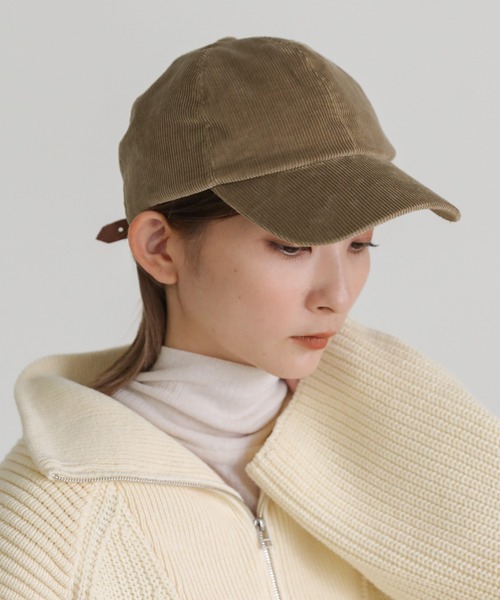 select MOCA(セレクトモカ)の「2022 AW コーデュロイキャップ(キャップ・レディース・ブラック/ベージュ/ネイビー/アイボリー・FREE)」の3枚目の写真