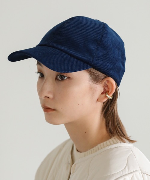 select MOCA(セレクトモカ)の「2022 AW コーデュロイキャップ(キャップ・レディース・ブラック/ベージュ/ネイビー/アイボリー・FREE)」の4枚目の写真