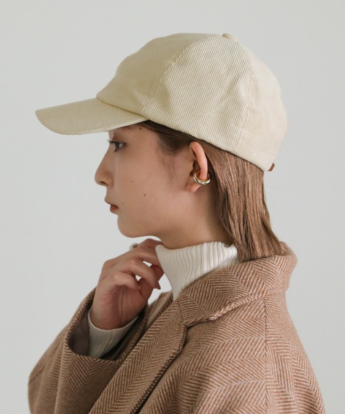 select MOCA(セレクトモカ)の「2022 AW コーデュロイキャップ(キャップ・レディース・ブラック/ベージュ/ネイビー/アイボリー・FREE)」の2枚目の写真