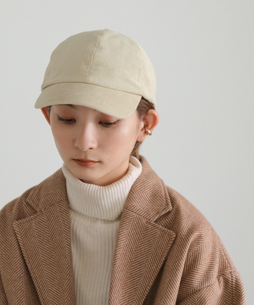 select MOCA(セレクトモカ)の「2022 AW コーデュロイキャップ(キャップ・レディース・ブラック/ベージュ/ネイビー/アイボリー・FREE)」の12枚目の写真