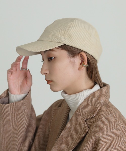 select MOCA(セレクトモカ)の「2022 AW コーデュロイキャップ(キャップ・レディース・ブラック/ベージュ/ネイビー/アイボリー・FREE)」の15枚目の写真