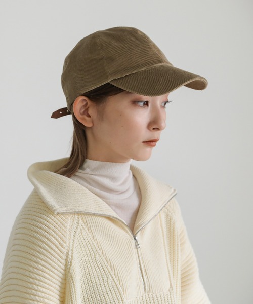 select MOCA(セレクトモカ)の「2022 AW コーデュロイキャップ(キャップ・レディース・ブラック/ベージュ/ネイビー/アイボリー・FREE)」の6枚目の写真
