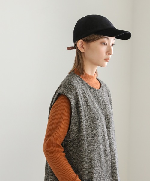 select MOCA(セレクトモカ)の「2022 AW コーデュロイキャップ(キャップ・レディース・ブラック/ベージュ/ネイビー/アイボリー・FREE)」の17枚目の写真