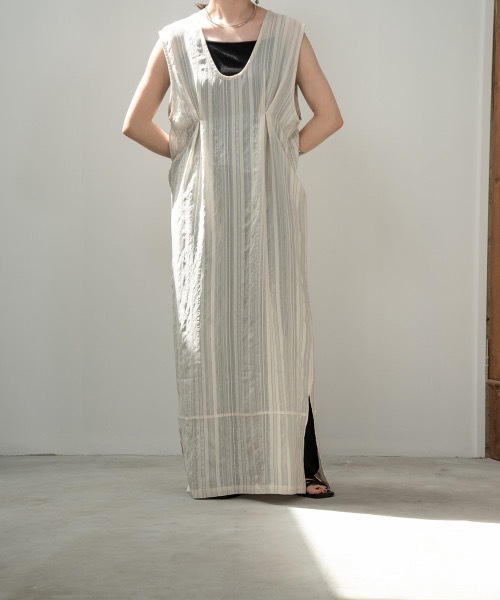 lawgy（ラウジー）の「sheer stripe 2way op（ワンピース・レディース・ホワイト/ブラック・FREE）」の18枚目の写真