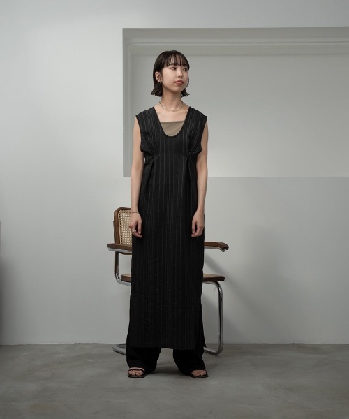 lawgy（ラウジー）の「sheer stripe 2way op（ワンピース・レディース・ホワイト/ブラック・FREE）」の21枚目の写真