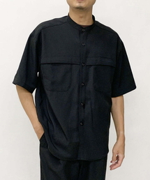 a.v.v | 【接触冷感】Wポケットワイドシルエットバンドカラーシャツ(シャツ/ブラウス)